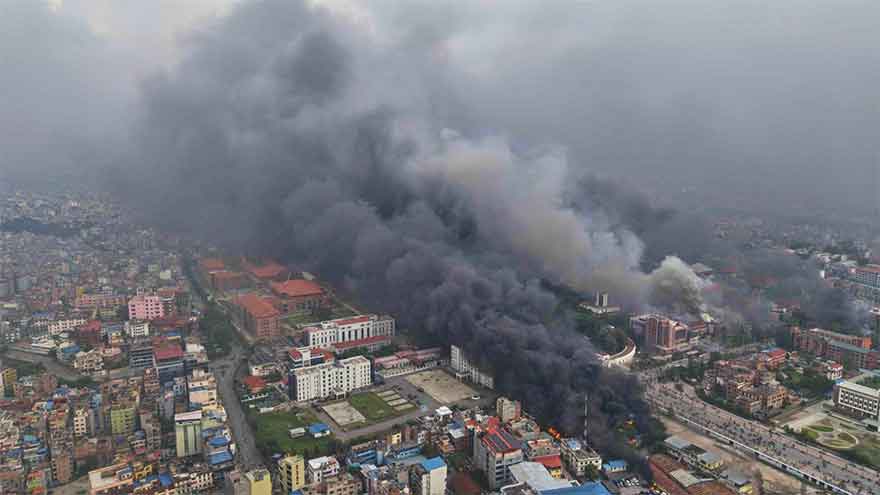 Hundreds seek to leave Nepal as the army tries to restore order after violent protests