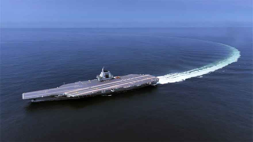 China's newest aircraft carrier sails through Taiwan Strait for the first time