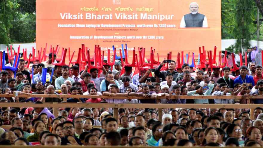 India's Modi calls for peace in Manipur, launches development projects