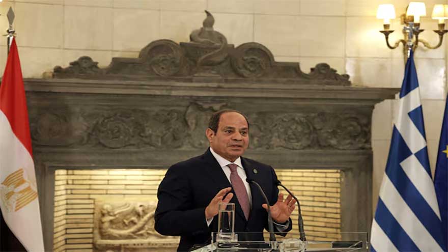 Egypt's president says Israel's actions hinder chances of new peace treaties in the region