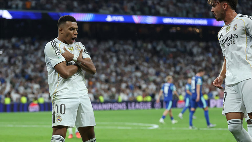 Mbappe penalty double gives Real Madrid opening win over Marseille