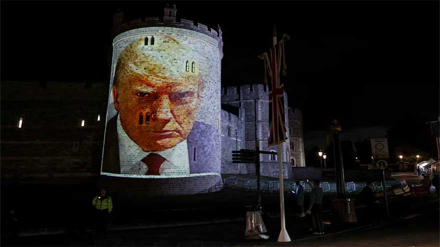 Four arrested after Trump, Epstein images projected onto Britain's Windsor Castle