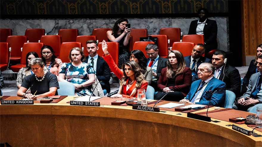 US again vetoes UN Security Council Gaza ceasefire call