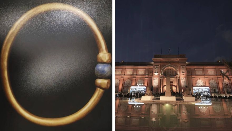 Ancient pharaoh's bracelet stolen from Cairo museum and melted down