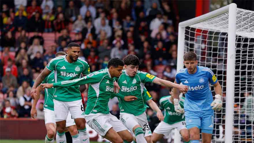 Newcastle held to third straight away draw at Bournemouth