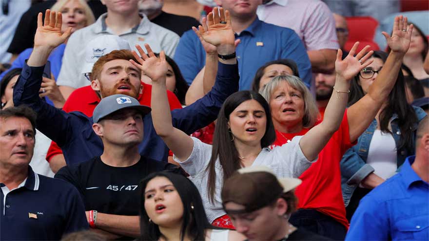 At Charlie Kirk memorial  Trump rallies MAGA against political opponents