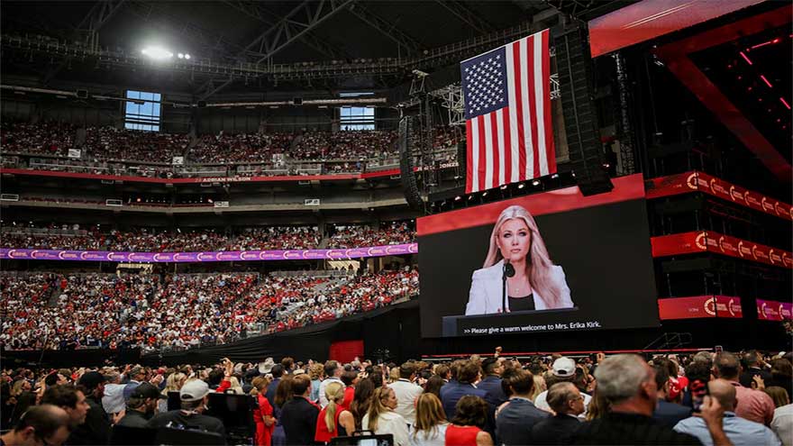 At Charlie Kirk memorial  Trump rallies MAGA against political opponents
