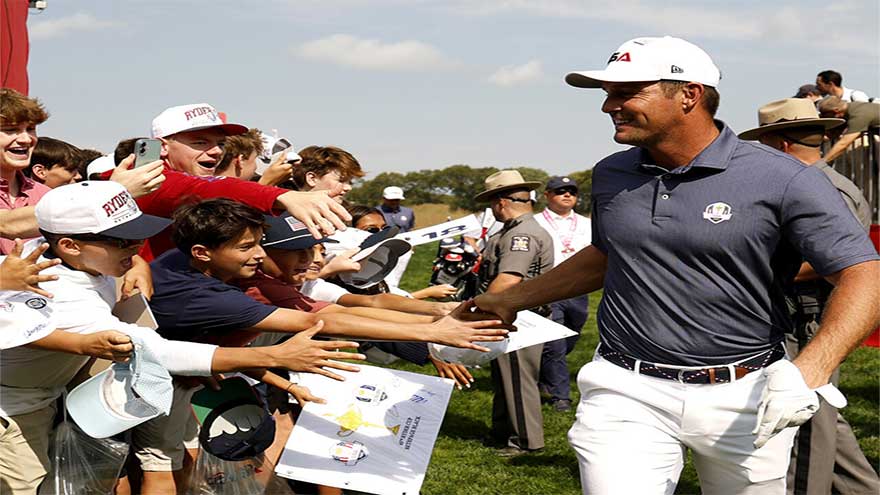 US hails 'gladiator' DeChambeau as Ryder Cup controversy swirls