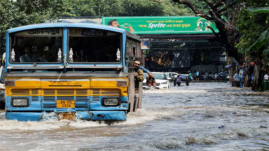 At least 12 dead as record rain floods India's Kolkata