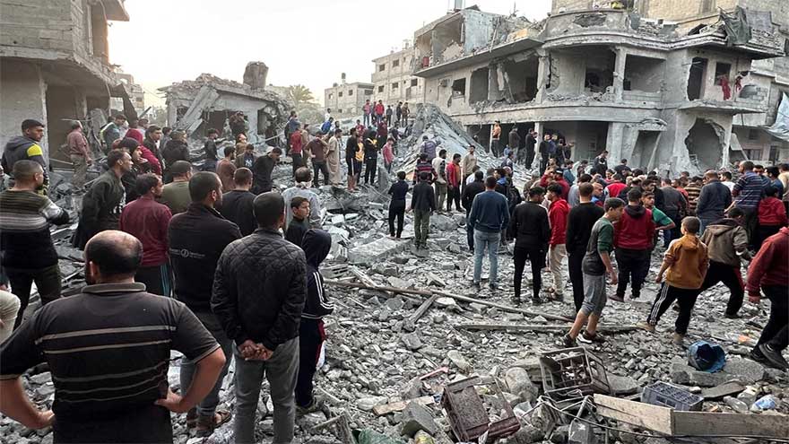 Gaza civil defence says Israeli strikes kill dozens