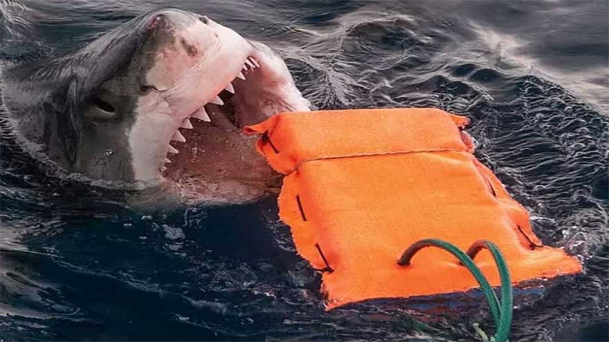 Scientists develop shark-proof wetsuit as footage shows it resisting bite 