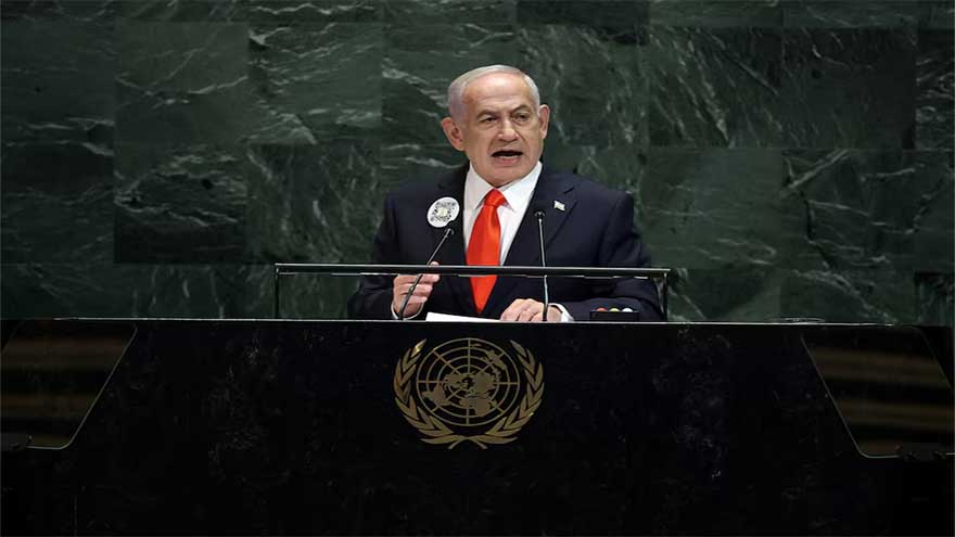 Scores of delegates walk out ahead of Netanyahu's speech at UN General Assembly