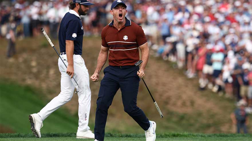 Europe shrugs off intense abuse to reach brink of Ryder Cup win