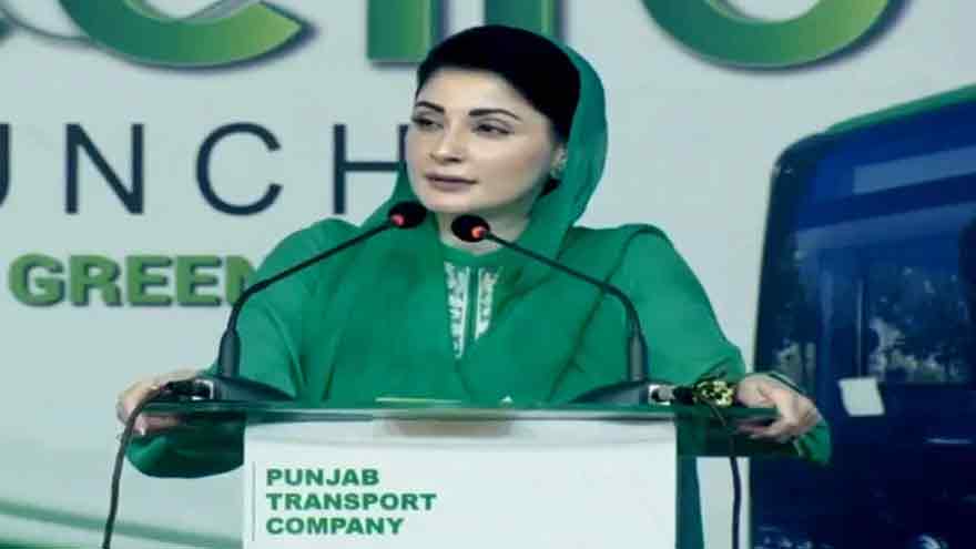 CM Maryam fires broadsides at opponents during launch of electric buses in Faisalabad