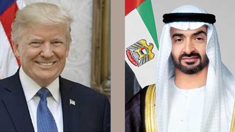 ٹرمپ اور اماراتی صدر کے درمیان ٹیلیفونک رابطہ، خطے کی تازہ صورتحال پر گفتگو