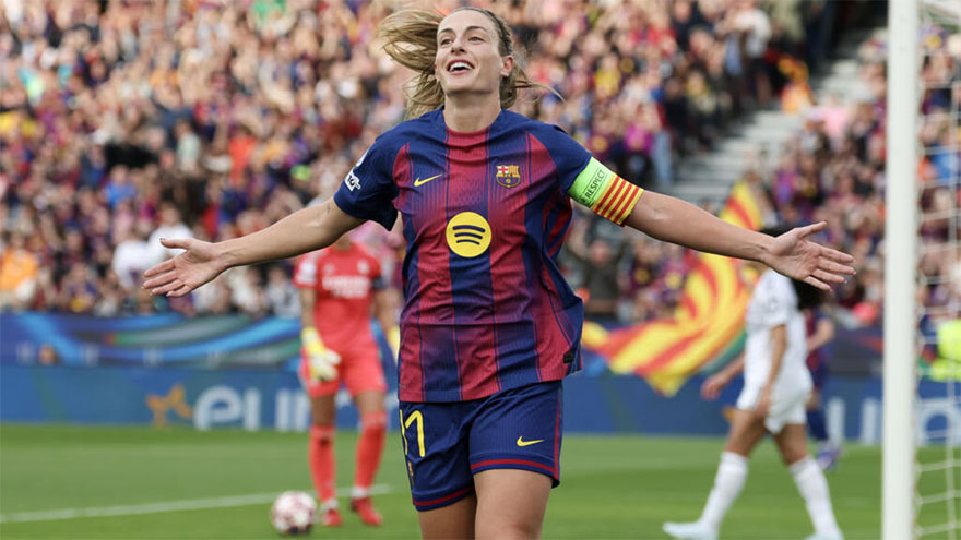 Barca crush Real Madrid to reach women's Champions League semis