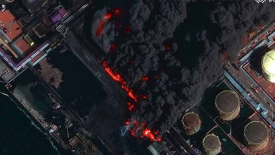 Dunya News Fire reported at foreign oil companies' storage facilities in Iraq after drone strike