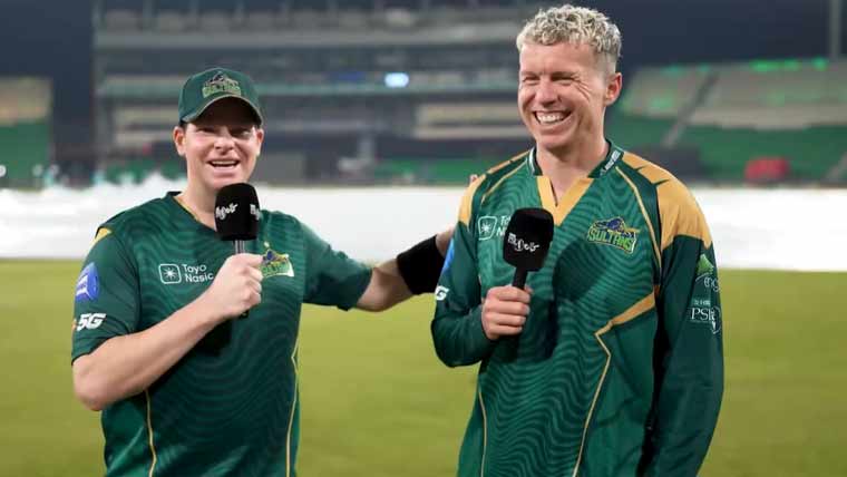 پی ایس ایل: آسٹریلوی کرکٹر سٹیو سمتھ نے بھی پیٹر سڈل کو چاچا کہہ دیا، ویڈیو وائرل