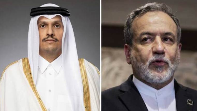قطر کے وزیراعظم کا ایرانی وزیر خارجہ کو فون، شہری تنصیبات پر حملوں کی مذمت