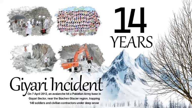 سانحہ گیاری سیکٹر کے شہداء کی لازوال قربانی کی 14 ویں برسی