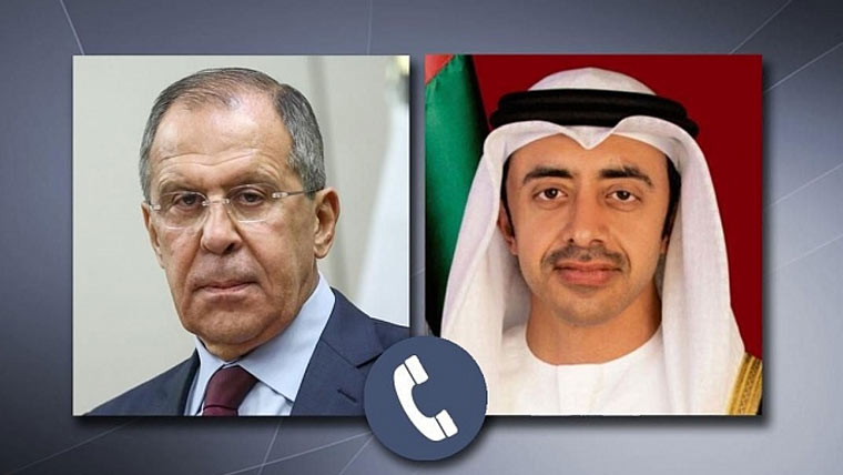 روسی وزیر خارجہ کا اماراتی ہم منصب سے ٹیلیفونک رابطہ، مشرق وسطیٰ کی صورتحال پر تبادلہ خیال