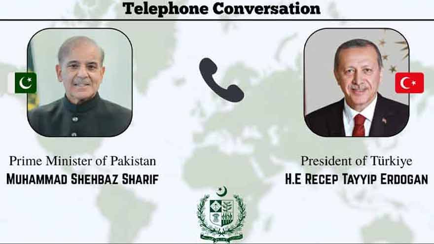 President Erdogan reaffirms Turkiye's support for PM Shehbaz's peace efforts