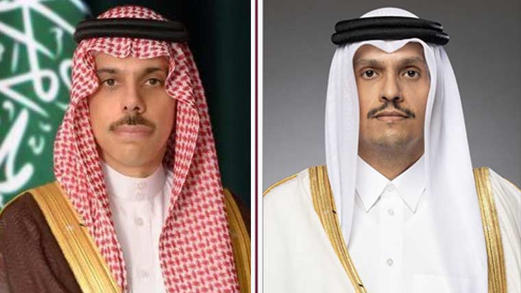 قطری و سعودی وزرائے خارجہ کا رابطہ، جنگ بندی کے بعد کی صورتحال بارے گفتگو