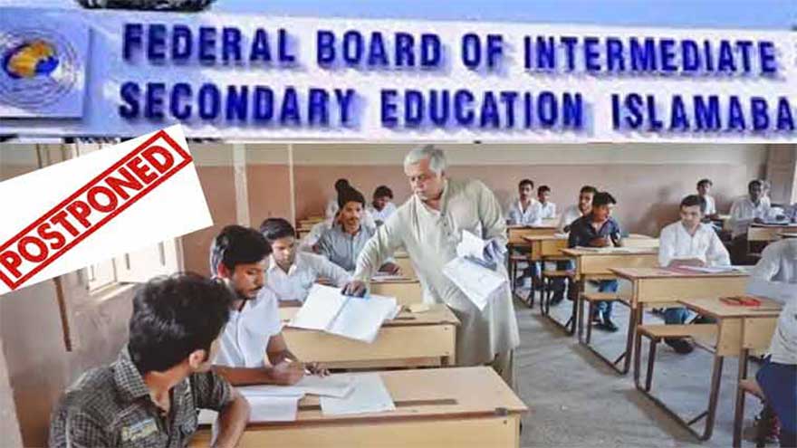 Federal board postpones matric exams scheduled for today in three centres