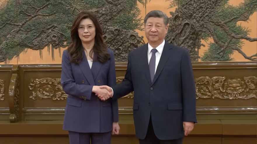 Taiwan spotted Chinese warplanes as Xi met opposition leader in Beijing