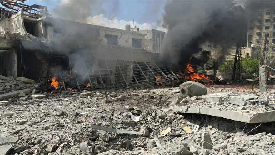 Three emergency workers among 10 killed in Israeli strikes on south Lebanon