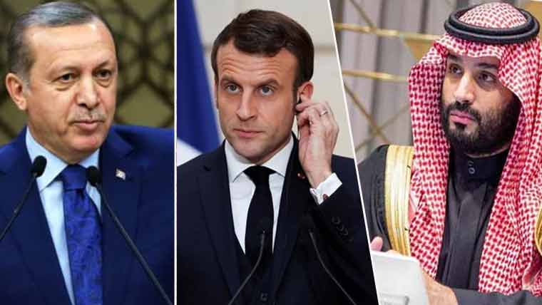 فرانسیسی صدر کے سعودی ولی عہد اور ترک ہم منصب سے رابطے، جنگ بندی کے اُمور پر تبادلہ خیال