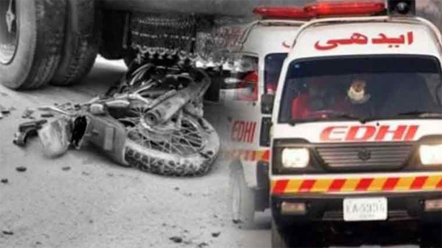 Two women die as dumper hits motorcycle in Karachi