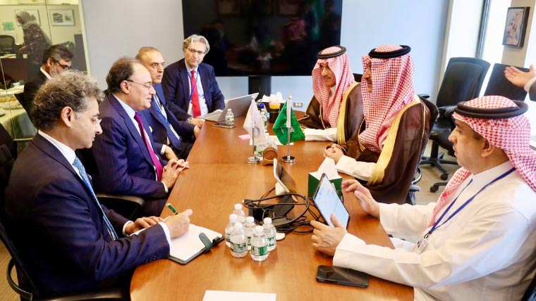 محمد اورنگزیب کی سربراہ سعودی فنڈ سے ملاقات، اقتصادی تعاون بڑھانے پر اتفاق