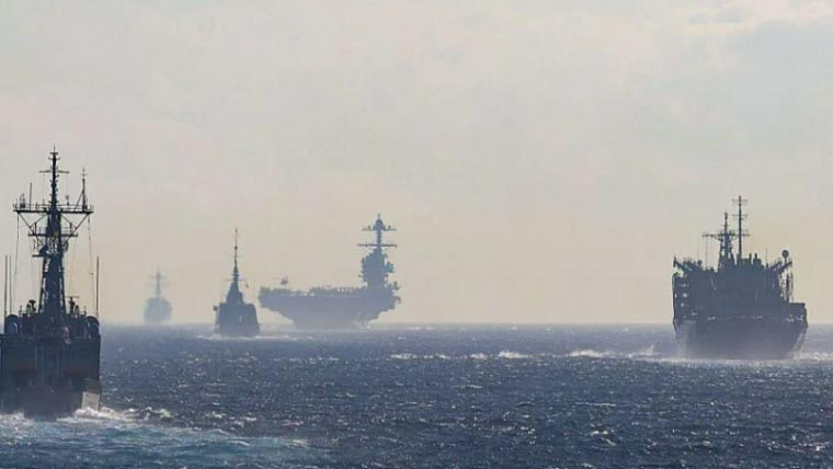 ایرانی بندرگاہوں کی ناکہ بندی، آبنائے ہرمز میں امریکی افواج کی نگرانی جاری