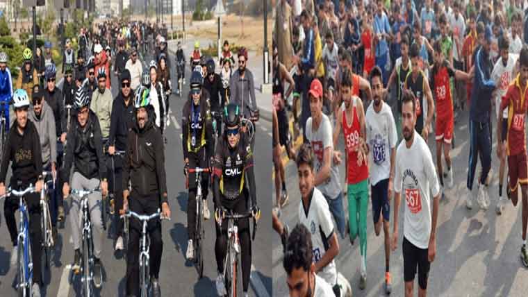  پنجاب میں سب سے بڑی میراتھن اور سائیکلنگ ریس کل ہوگی