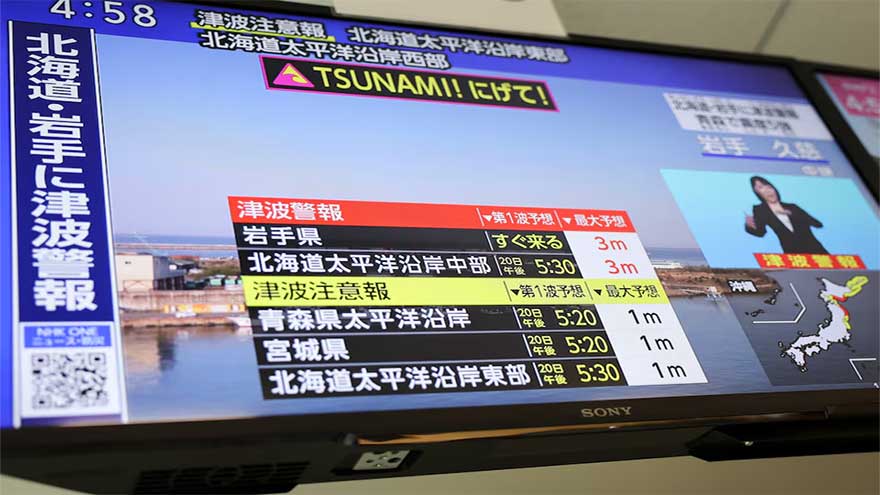 Major 7.5-magnitude quake hits off Japan, tsunami warning issued