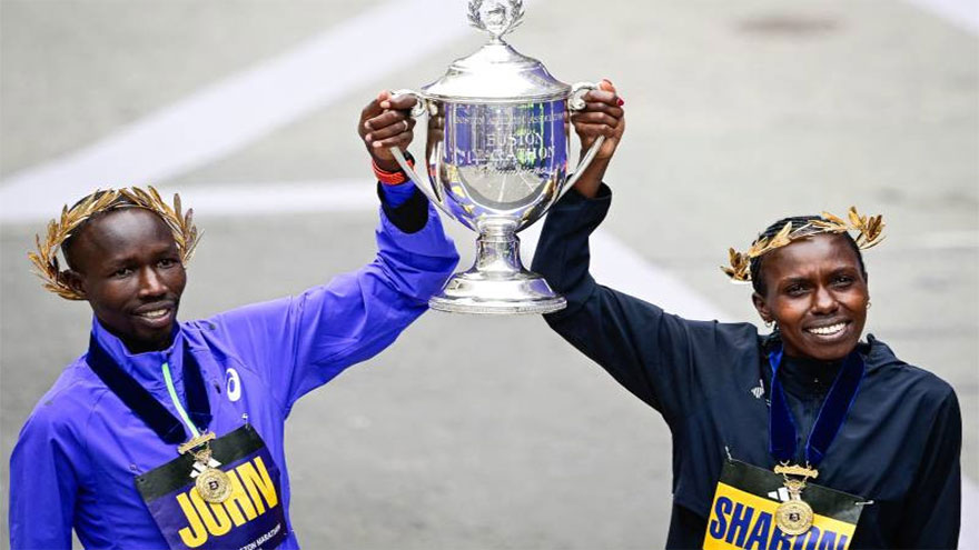 Kenyan double-double as Korir, Lokedi defend Boston Marathon crowns