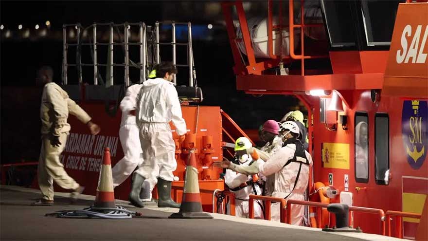 Spain rescues 32 migrants off coast of Canary Islands
