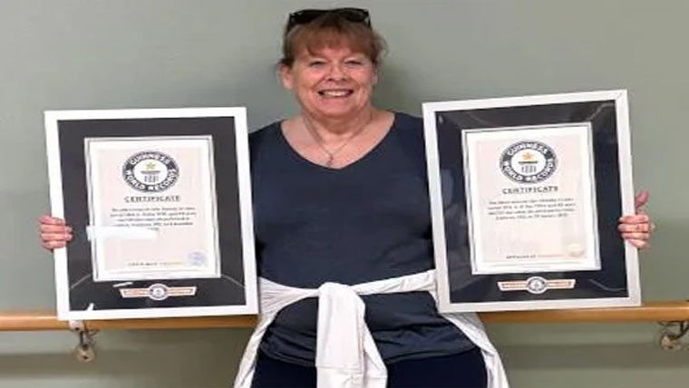 امریکا میں خاتون نے معمر ترین یونی سائیکل سوار کا گینیز ورلڈ ریکارڈ اپنے نام کر لیا