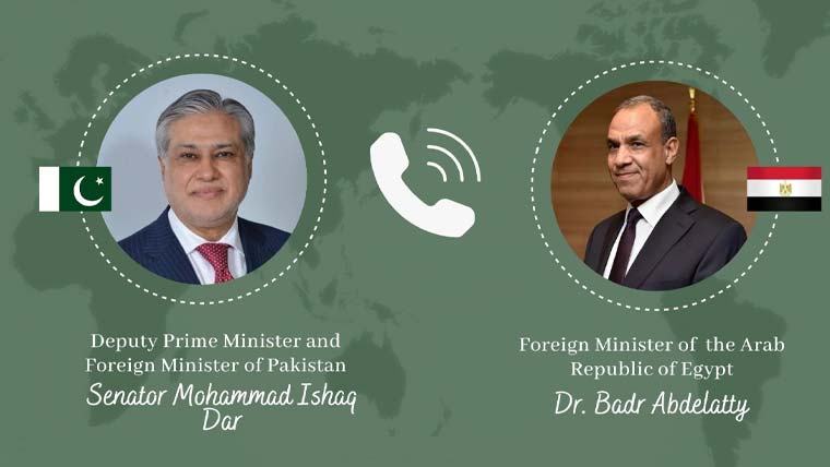 پاکستان اور مصر کے درمیان خطے کی صورتحال پر اہم مشاورت