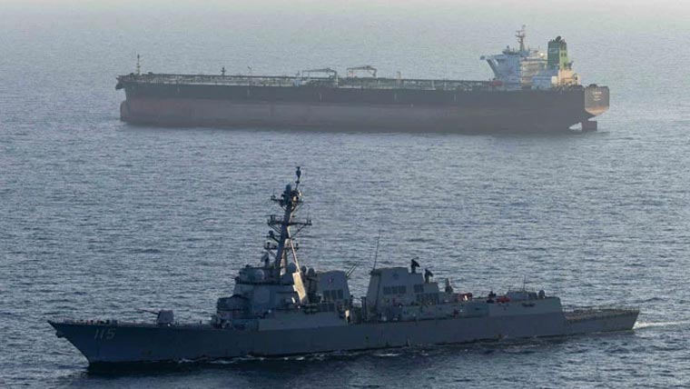امریکی بحریہ نے ایک اور ایرانی پرچم بردار آئل ٹینکر روک لیا
