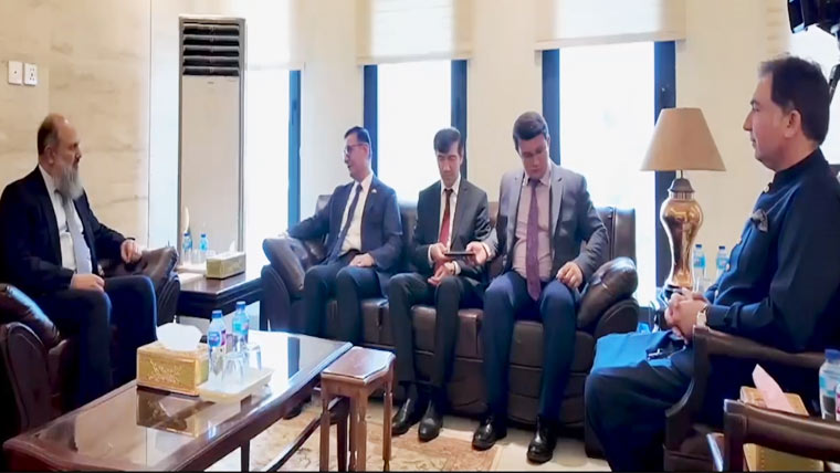 جام کمال خان سے تاجکستان کے سفیر کی ملاقات،  دوطرفہ تجارت پر تبادلہ خیال