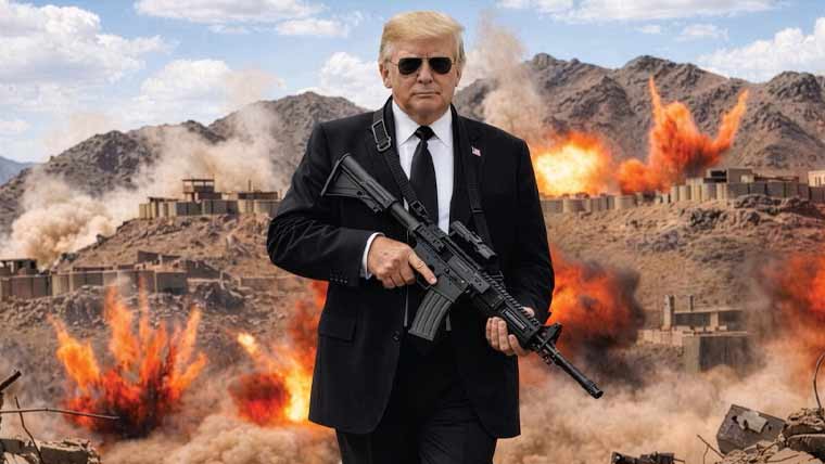 'ایران جلد ہوش کے ناخن لے'، ٹرمپ نے بندوق تھامے ’آے آئی جنریٹڈ‘ فوٹو شیئر کردی
