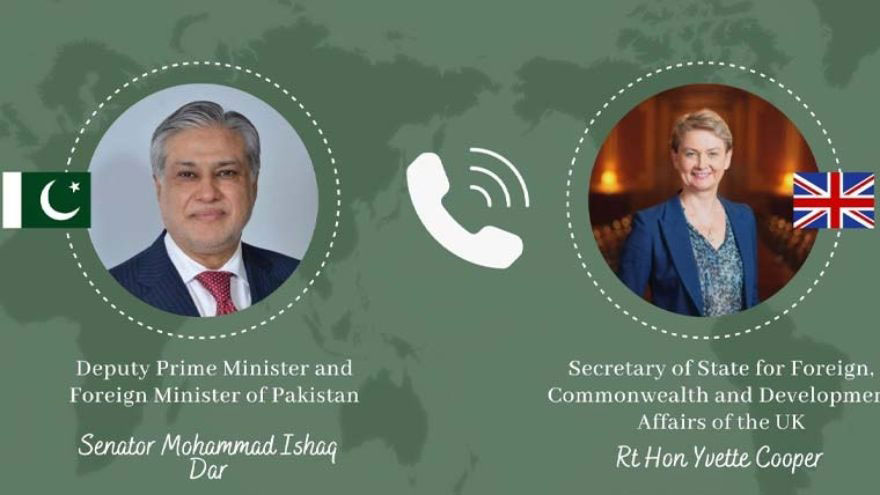 Ishaq Dar, UK Foreign Secretary discuss evolving regional situation