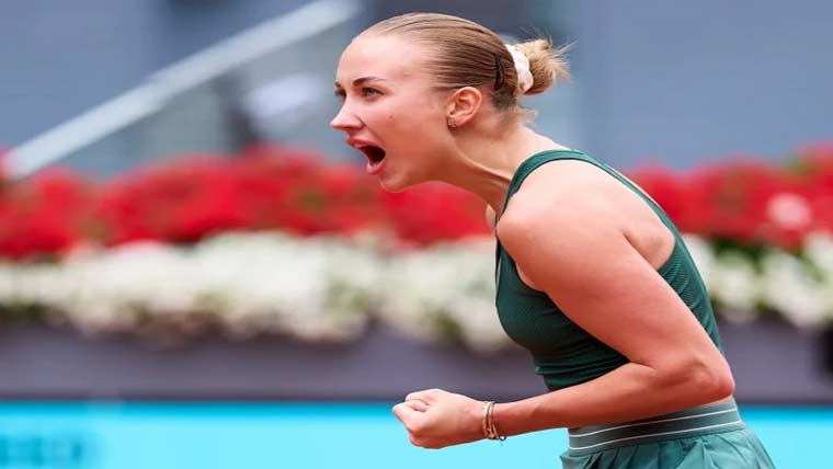 میڈرڈ اوپن: بڑا اپ سیٹ، ’لکی لوزر‘ پوٹاپووا کی تاریخ ساز جیت 