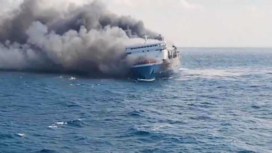 Five dead, 41 missing after Indonesian ferry catches fire, authorities say