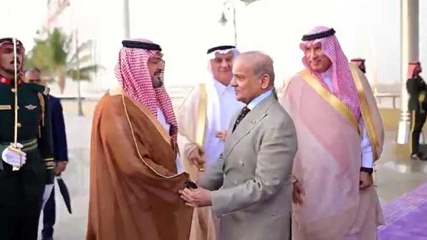 PM Shehbaz arrives in Saudi Arabia on three-day visit amid Middle East tensions