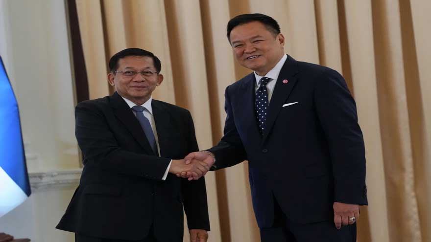 Leader of Myanmar's military-backed government seeks political legitimacy in Thailand visit