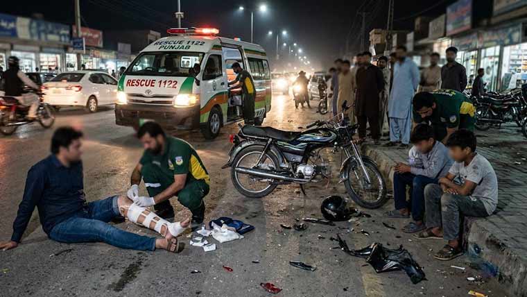 ون ویلنگ کرتے 2 کمسن بچوں نے آئی ٹی ماہر نوجوان کی ٹانگ توڑ دی