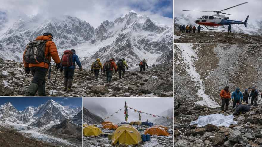 Bodies spotted at site where five climbers went missing last year